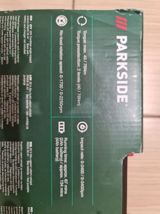 Cheie clicket Parkside cu patrat 1/2 cu acumulator si incarcator