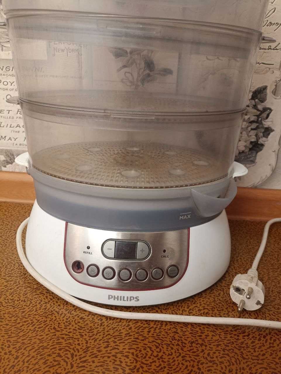 Полностью рабочая пароварка, бренд Philips модель HD 9140