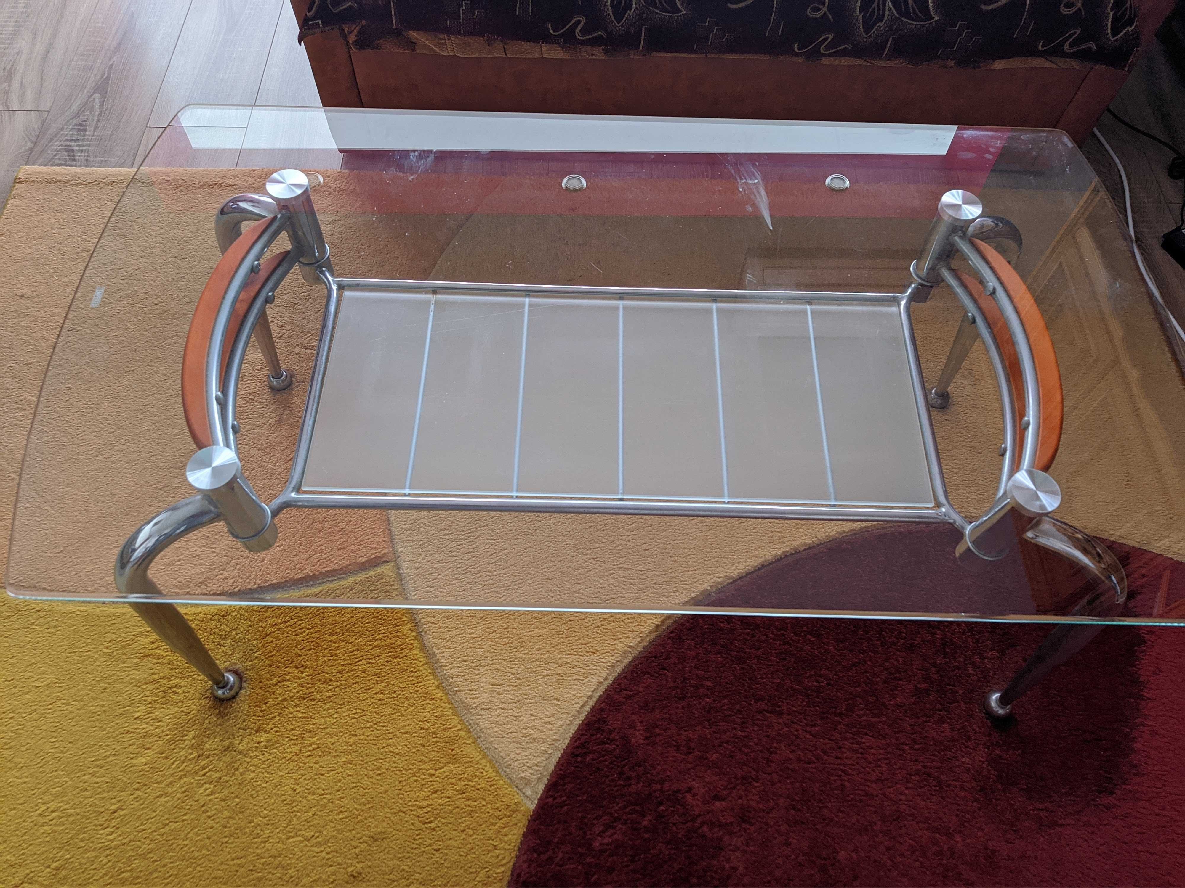 Măsuță cafea din sticlă, 110 x 60 cm