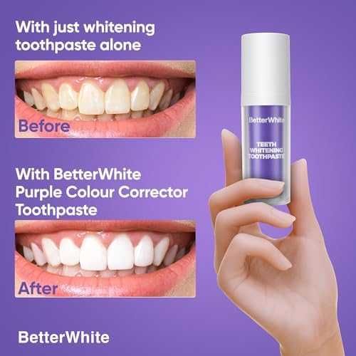 Нова Избелваща паста за зъби с лилав коректор и свеж дъх 30ml Хигиена