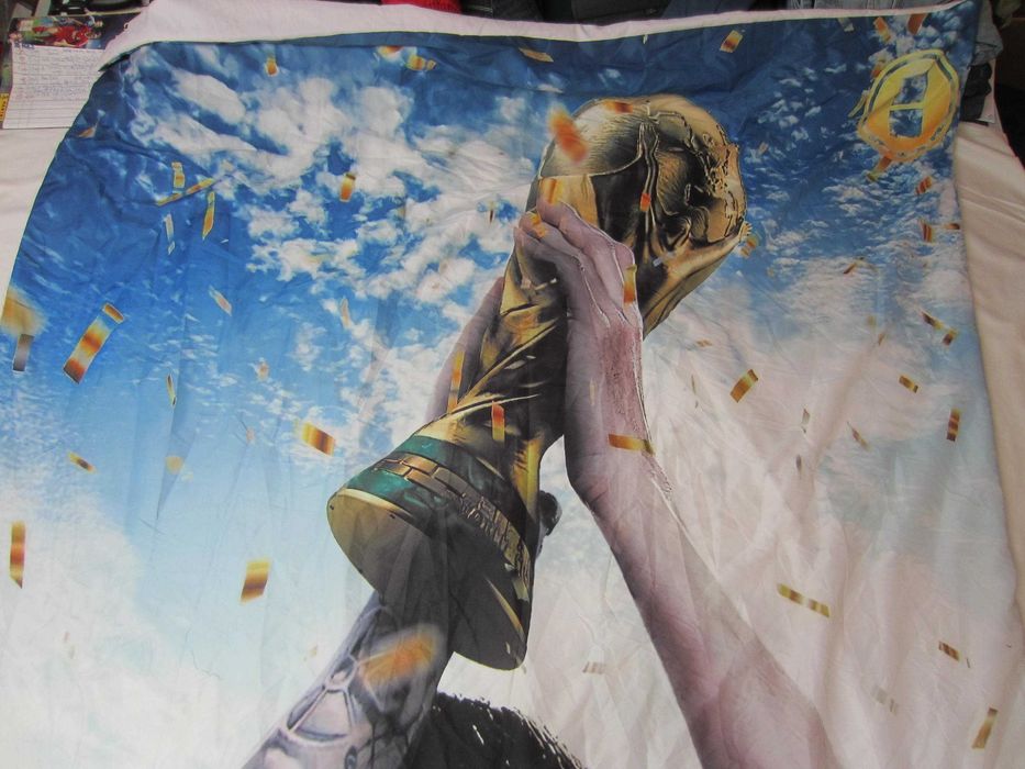 Cearceaf plic poza Messi la CM 2022 Qatar, stare f.buna