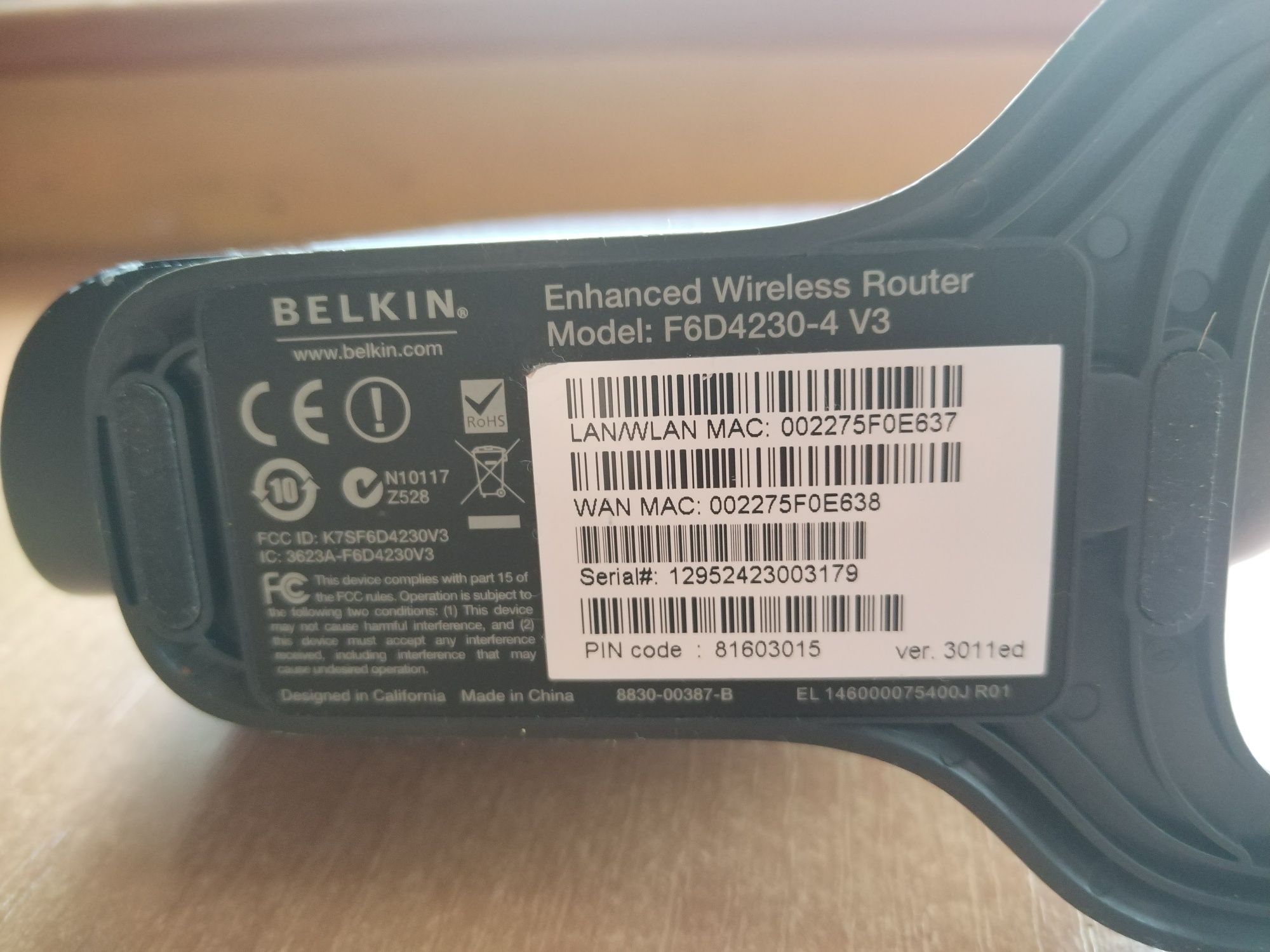 Router Belkin F6D4230
