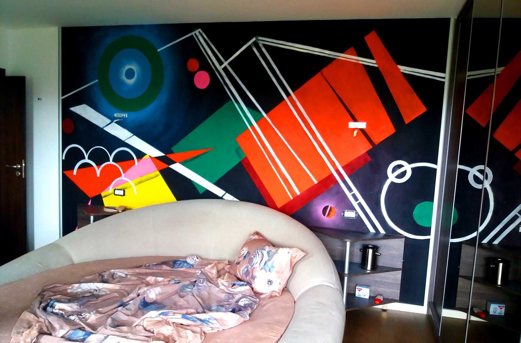 Pictură murală, pictură pe pereți, street art - interior/exterior