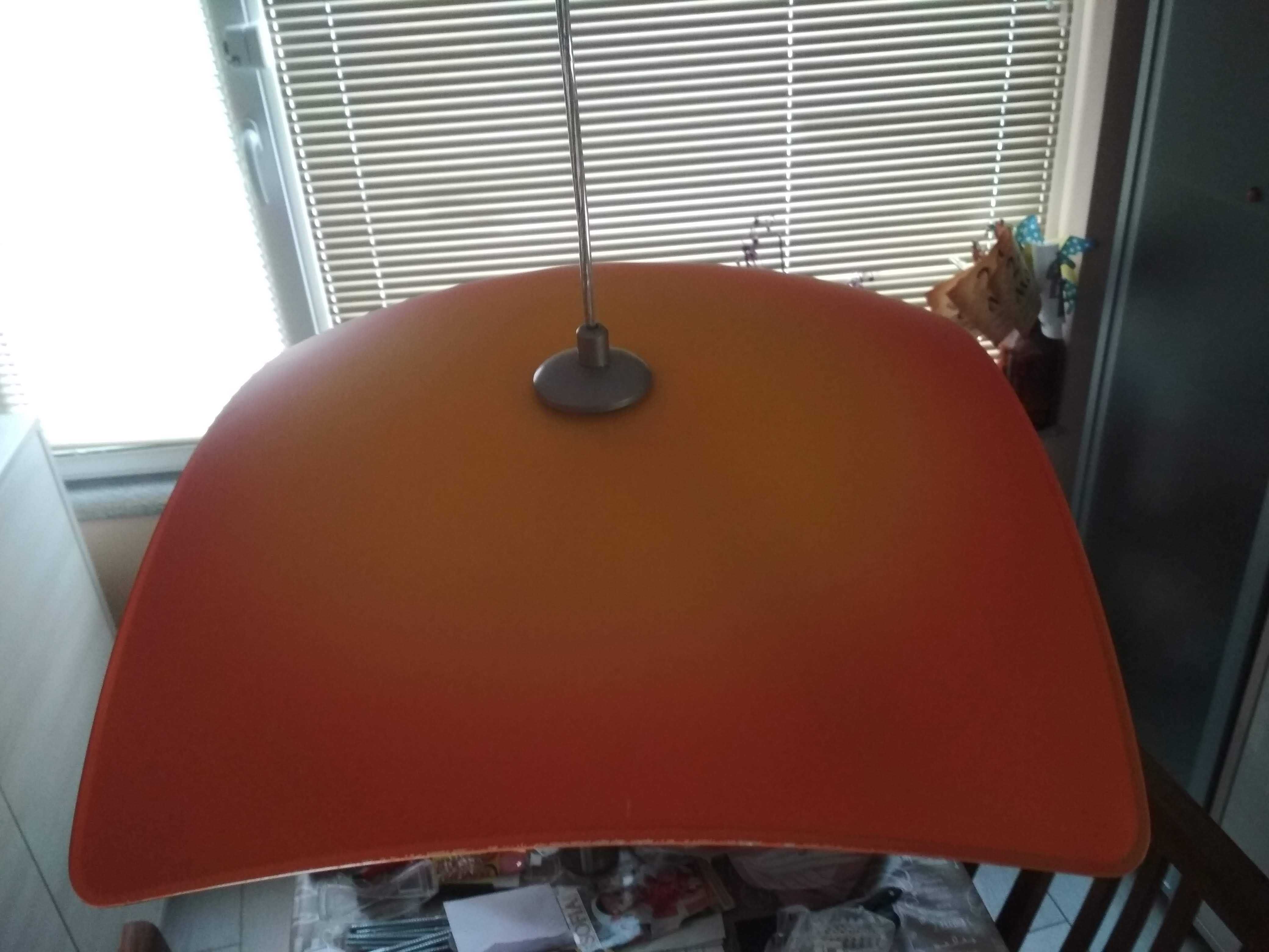 Лампион пендел абажур оранжево жълт