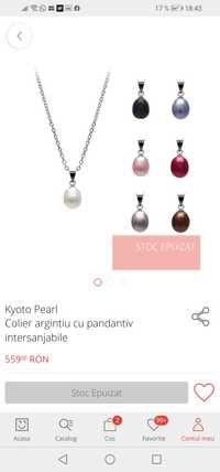 Colier cu pandantive din perle Kyoto Pearl