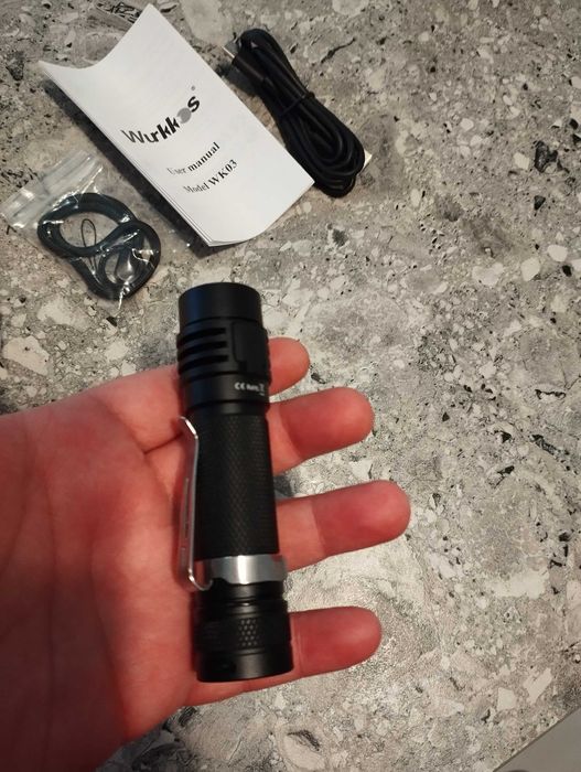 Фенер Wurkkos WK 03 - 1800 лумена - черен, нов.