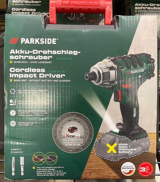 Импакт Parkside 20V Li-Ion Нов от Германия може и с батерия и зарядно.