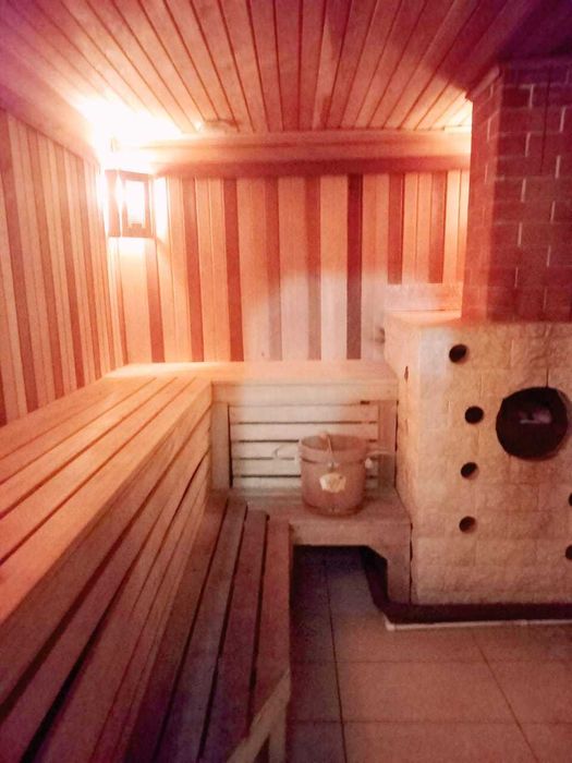 Баня  на дровах по часовой