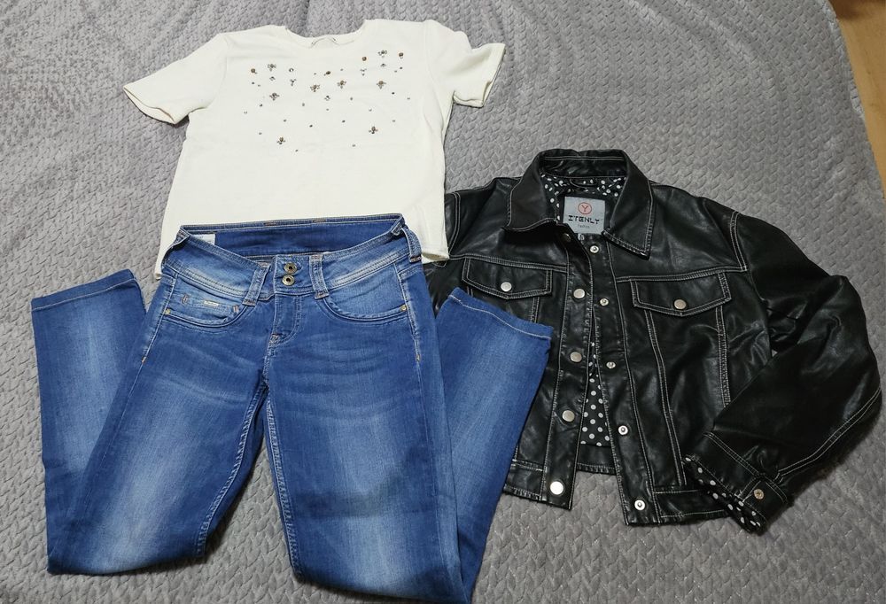 Дамско късо кожено яке-25 лв.