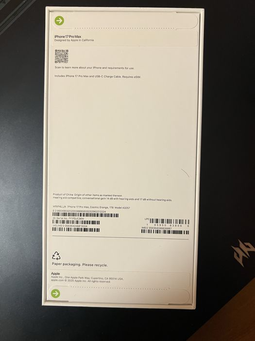 iPhone 17 Pro Max – 1TB – Чисто нов