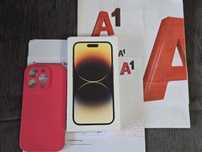 *** КАТО НОВ 256GB iPhone 14 Pro Гаранция от А1 до 2025г. GOLD