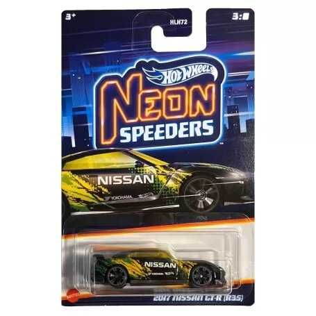 Masinuta metalica Hot Wheels, Neon Speeders 2017 Nissan GTR R35