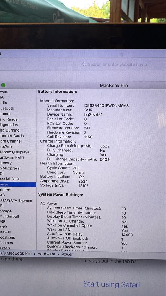 Macbook pro 15.4” 16ram 750ssd 200 цикъла батерия