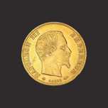 Moneda 5 franci francezi,Napoleon III,~ 1,61 gr.TVA 0%