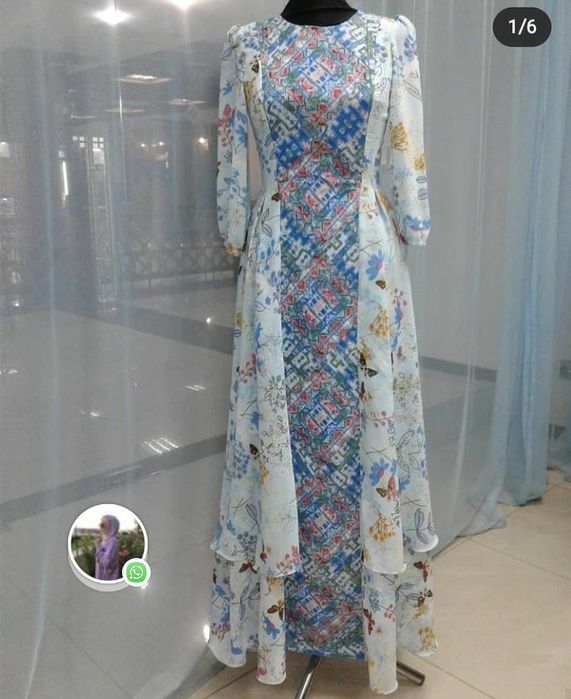 Қазақша стильдегі көйлек.