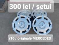 Jante tabla r16 + capace originale / gama MERCEDES / 5x112
