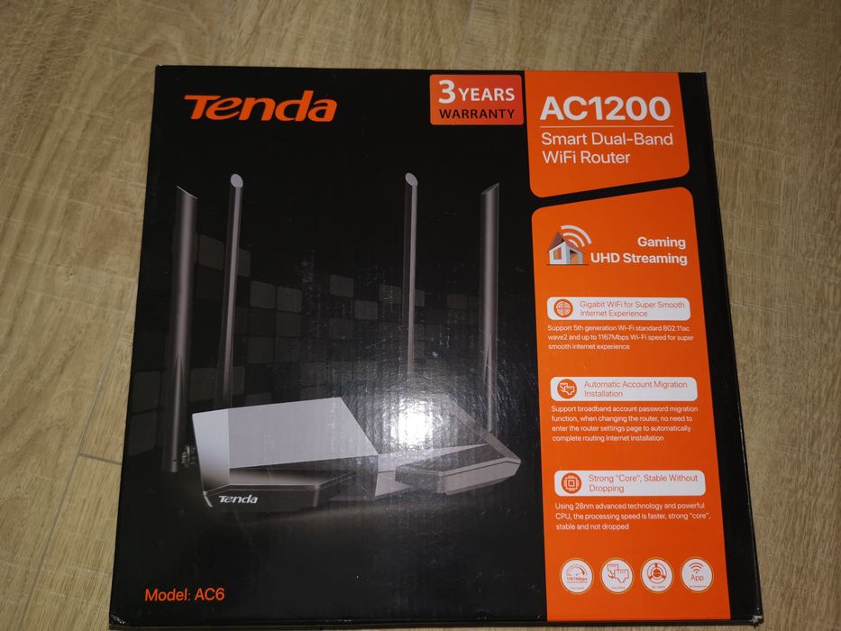 Рутер Tenda AC6  AC1200 с 4 антени