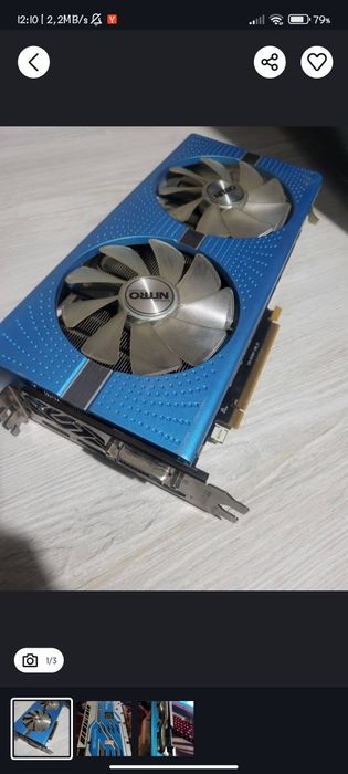Sapphire rx 580 8gb videokarta sotiladi