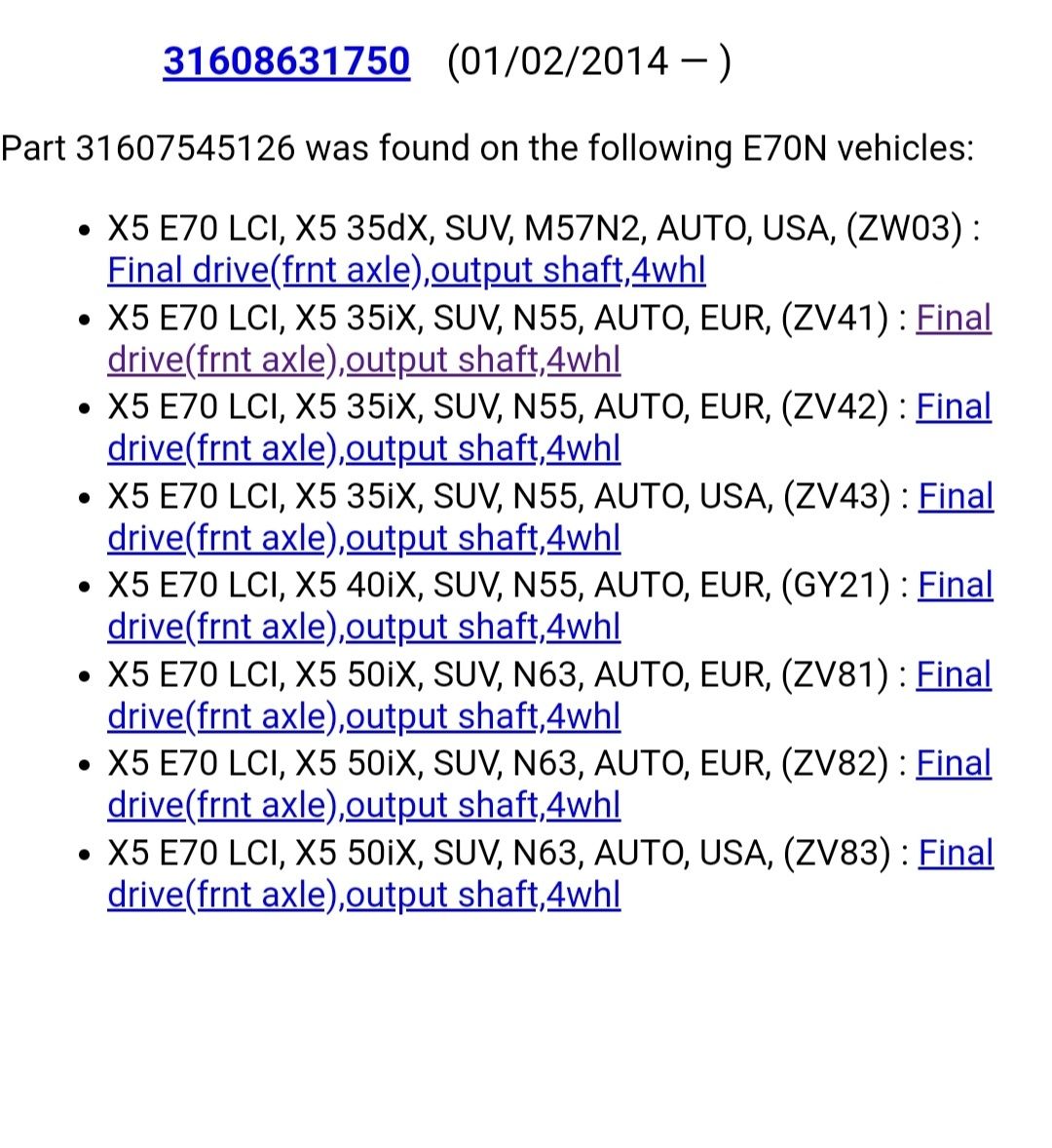 Planetara fata BMW X5 E70/X6 E71 3.0/3.5/4.0ix/5.0ix