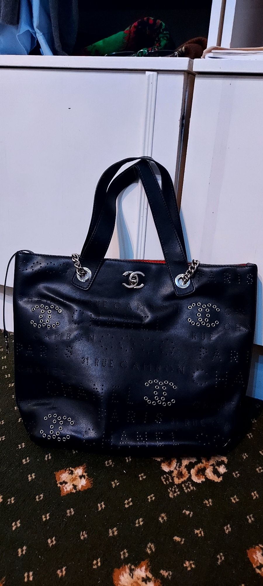 Модная и стильная кожаная сумка"Шанель"