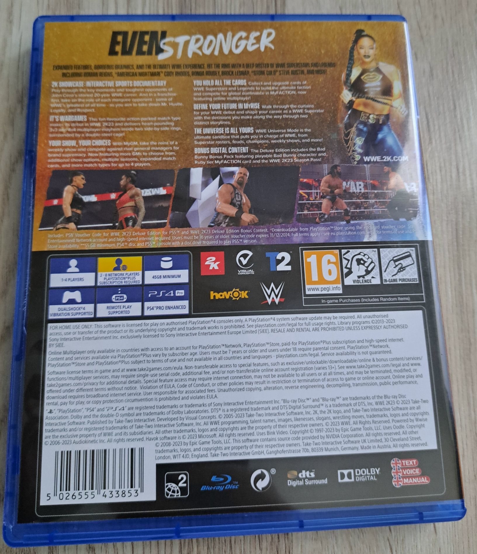 Продавам игра за Ps4 Wwe 2k23 deluxe edition