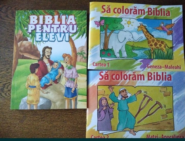 Set: Biblia pentru elevi și cărți de colorat