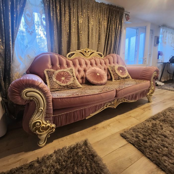 Set Mobilier Living LUX 4 Piese stil Baroc