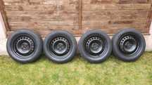 Roti vară Opel Corsa D jante tabla 4x100 anvelope 195/60 R15 Nexen HD