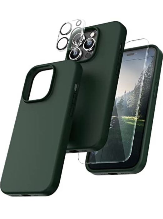 Husa Alcant + Folie Sticla + Folie Camera Iphone 14/15/16/PRO/MAX/PLUS