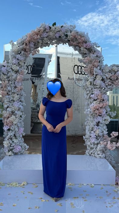 Женское синее платье