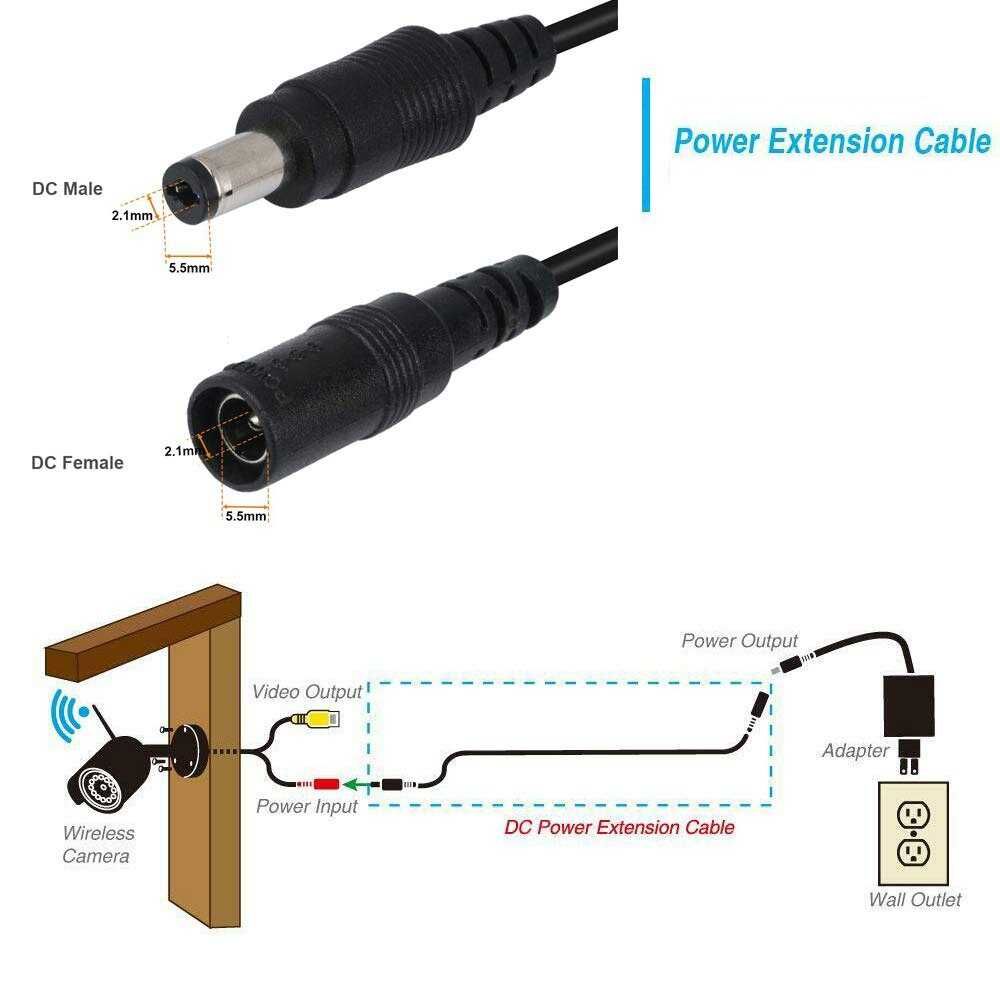 Удължаващ кабел кабели за захранване на камера камери wifi 12v