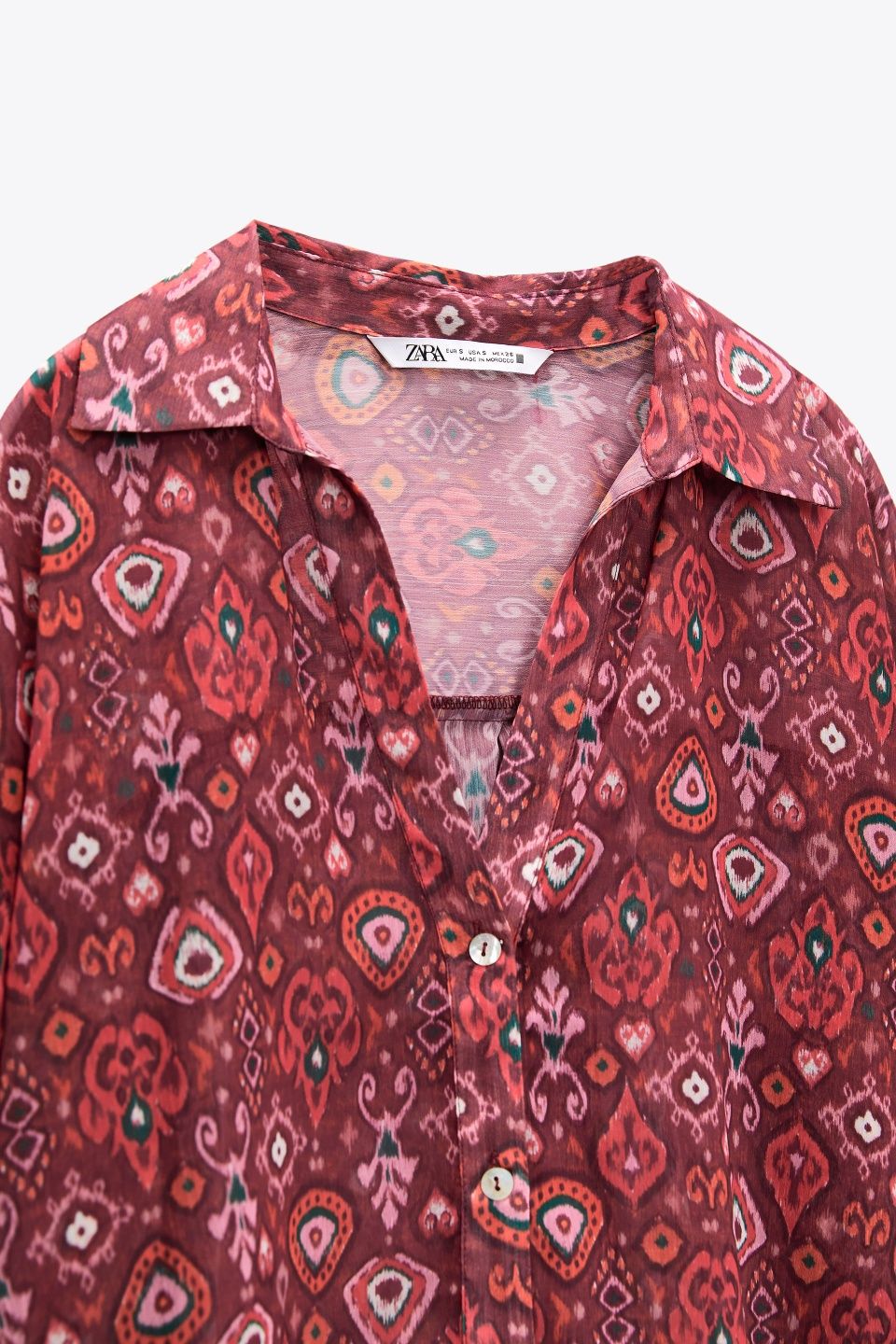 Bluza camasa cu imprimeu Zara