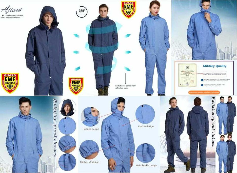360° Екранирано Защитно Облекло Анти Електромагнитно Излъчване EMR ЕМП