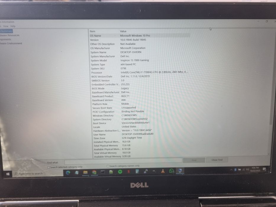 Dell Inspiron 15 7000 Gaming