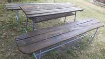 Set Mobilier gradina terasa rustica 2 bănci și 1 masă