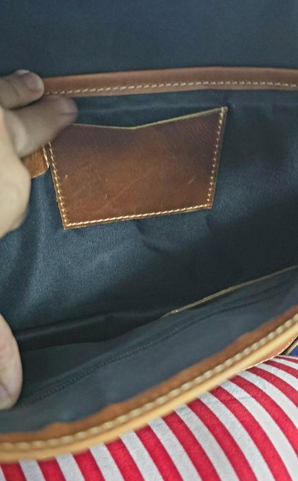 Geanta tip postas , unisex, piele