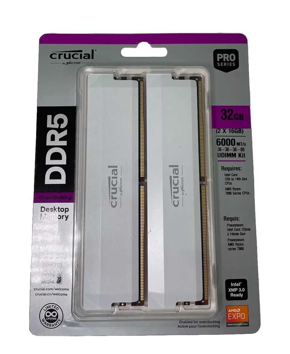 НОВА ! Рам памет Crucial Pro Overclocking  2x16GB 32GB 6000Mhz DDR5