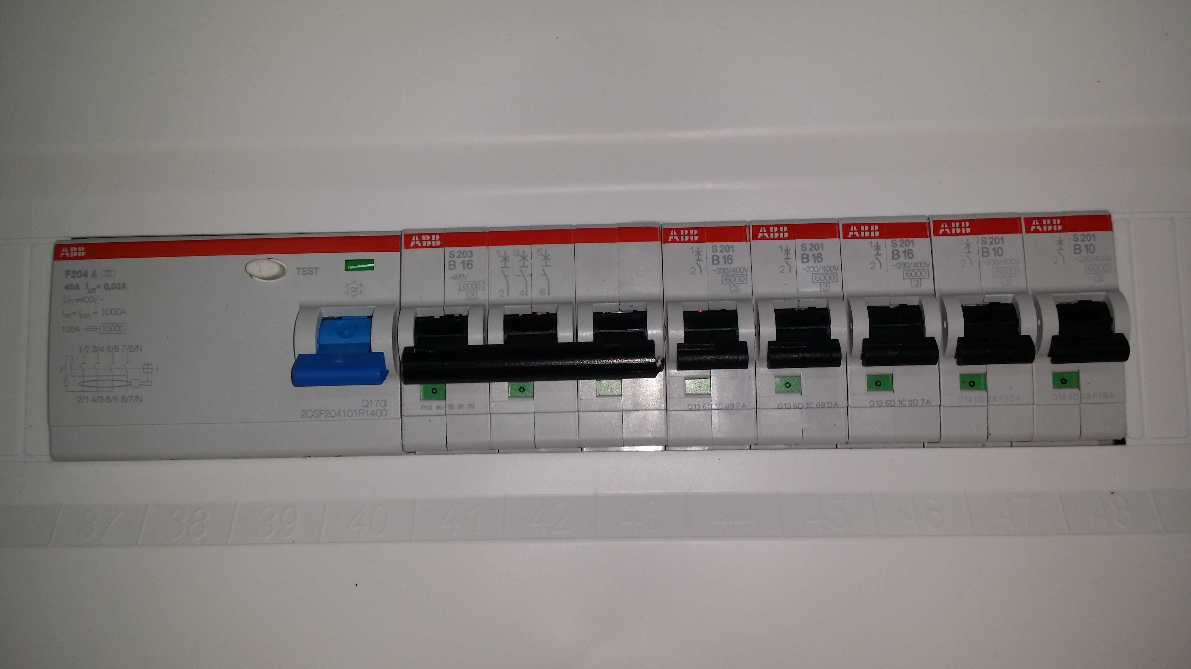 Tablou electric ABB, ECHIPATE noi, RCBO, RCCB, SPD