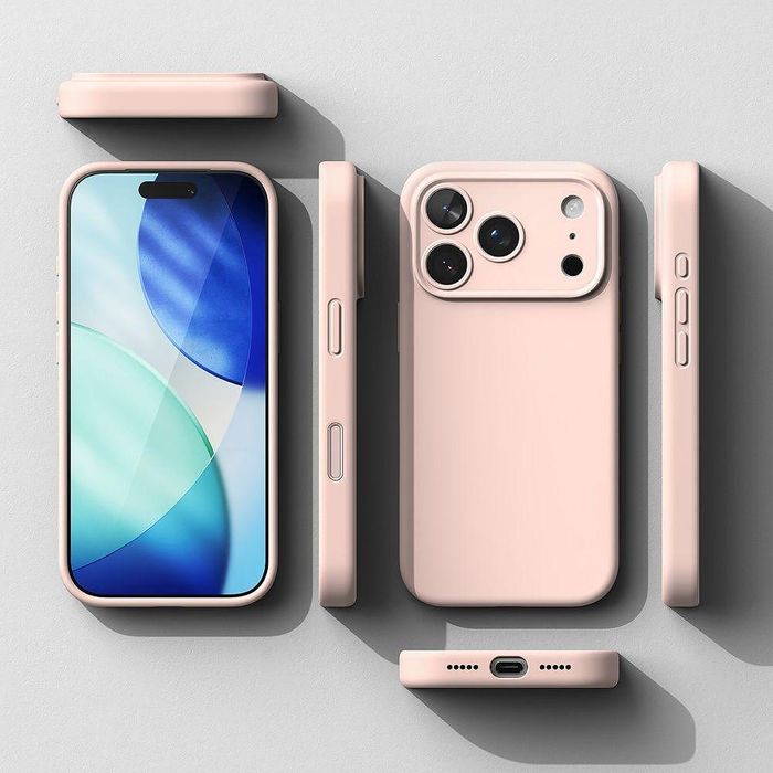 Калъф ringke silicone magnetic magsafe за iphone 17 pro max в цвят pin
