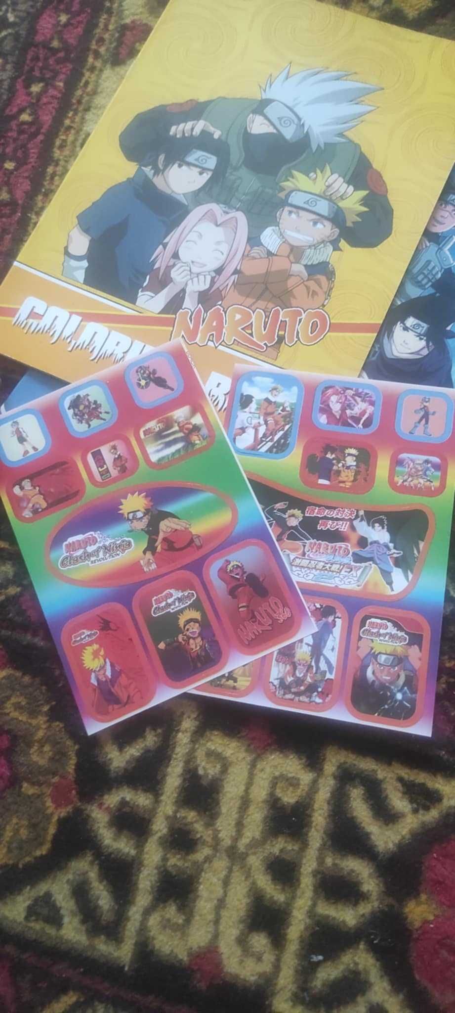 Книжки за оцветяване Наруто и стикери