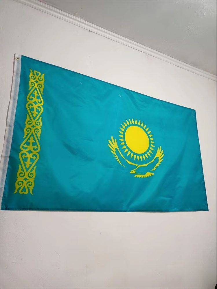 Фабричный флаг Казахстана 90х150, Ту, Көк ту