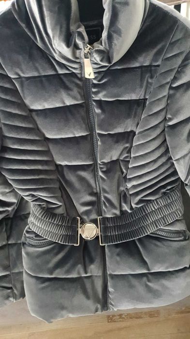 Geaca Guess Catifea, Gri, Noua