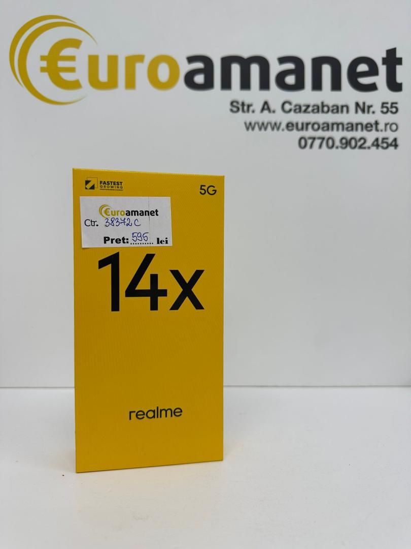 Telefon mobil Realme 14x, 6GB RAM, 128GB, 5G, Carbon Black -I-