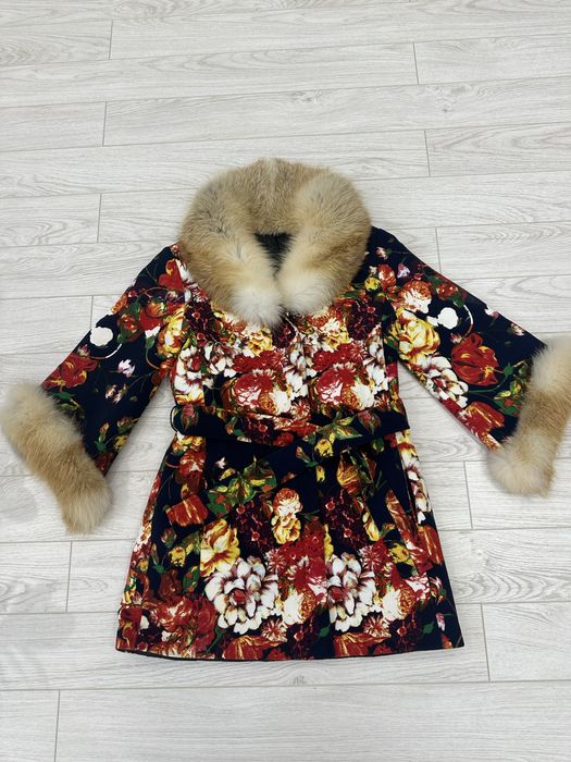 Пальто с мехом лисы