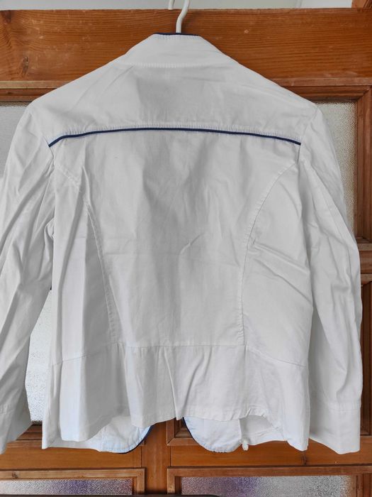 Sacou alb nou S bumbac