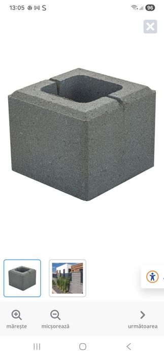 Vand boltari de gard Rivago gri antracit 20×20 cm