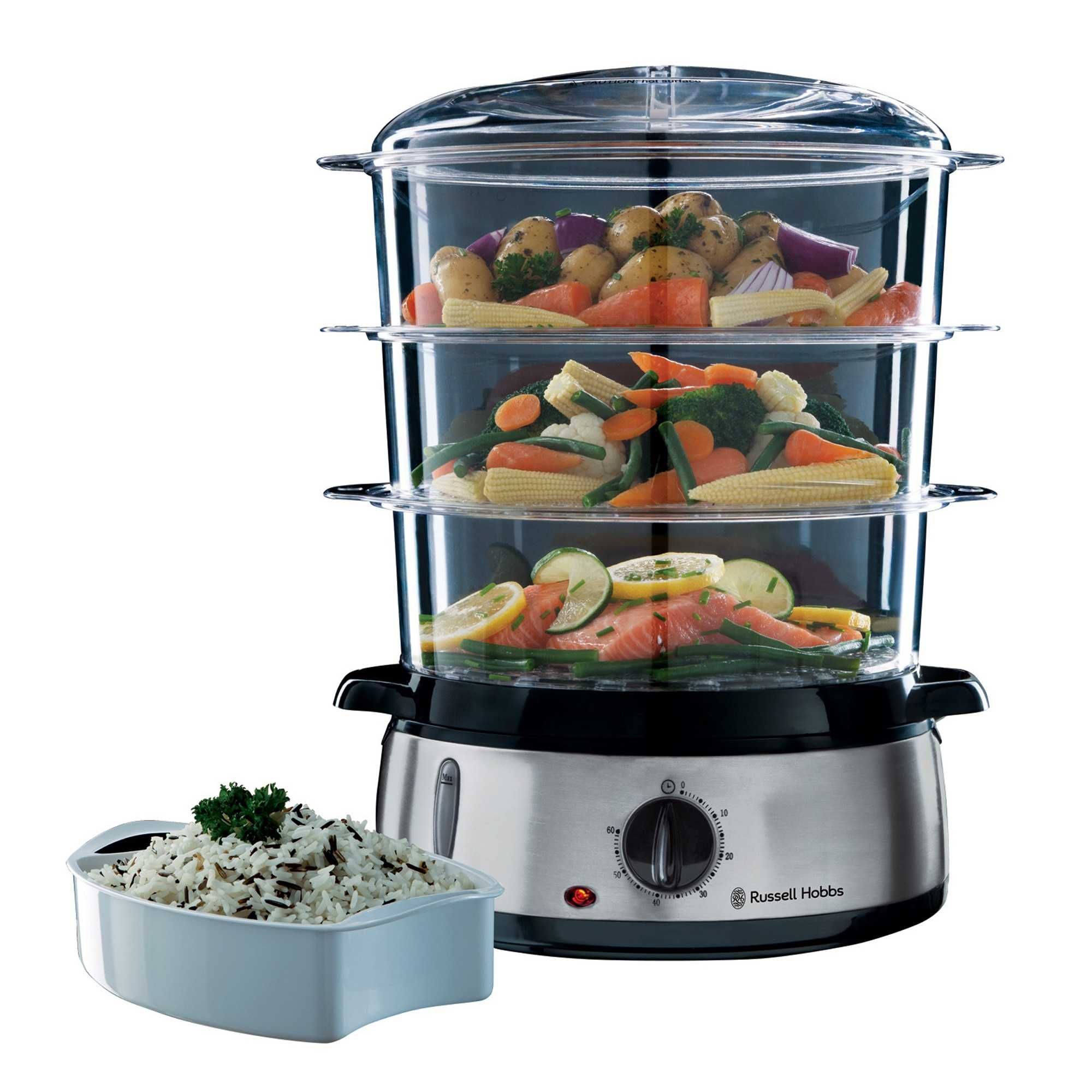 Aparat de gatit cu aburi Russell Hobbs Cook Home 19270-56, 800 W, 9 l
