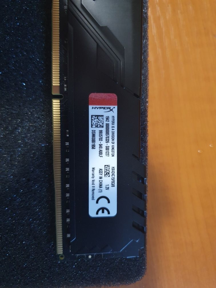 Memorie HyperX Fury Black 8GB, DDR4, 2400MHz, CL15, 1.2V