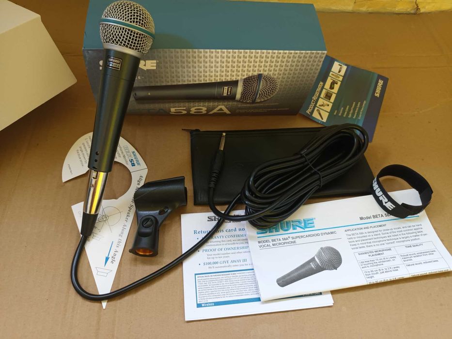 Microfon tarabane shure beta 58a Microfon dj/karaoke Microfon studio