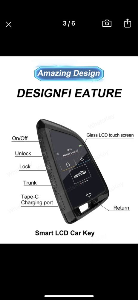 Chei smart keyless entry display